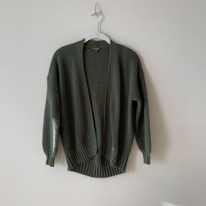 Wild Fable Olive Green Bell Sleeve Cardigan